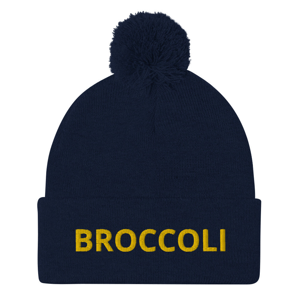 Veggie Lover Hat! This broccoli beanie is funky and unique. It's a warm and comfortable hat with a classic pom pom on top. This funny hat is perfect as a gift for foodie and for people that love broccoli, veggies, and weird beanies and hats. Shop more vegan foodie hats, eco friendly tshirts, funky garlic hoodies and more.