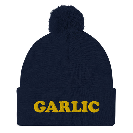 Garlic lover beanie! Share your love for garlic with the world. Let your hat do the talking. This is a hat for people that love food and love GARLIC. The funny foodie embroidery is unique and weird and a perfect gift for foodies. Shop more garlic hats, garlic beanies, eco friendly garlic tshirts and more!