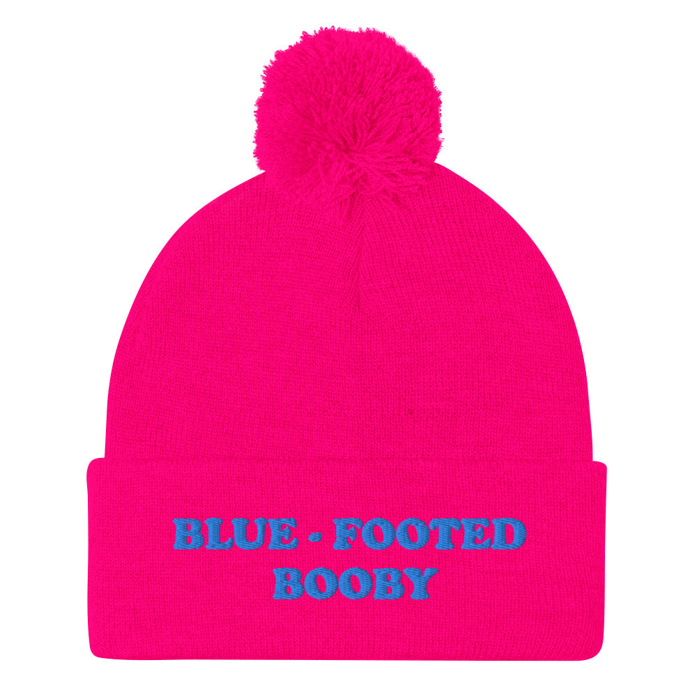 Is your spirit animal the blue-footed booby? This blue-footed booby beanie is a funny animal beanie with a blue-footed booby embroidery. This hat is a unique gift for animal lovers and blue-footed booby enthusiasts. Shop funny spirit animal beanies, foodie clothing, vegan graphic t-shirts, garlic hats and more.