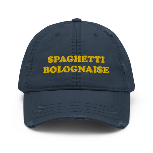 Spaghetti Bolognaise Distressed Dad Hat - ninanush