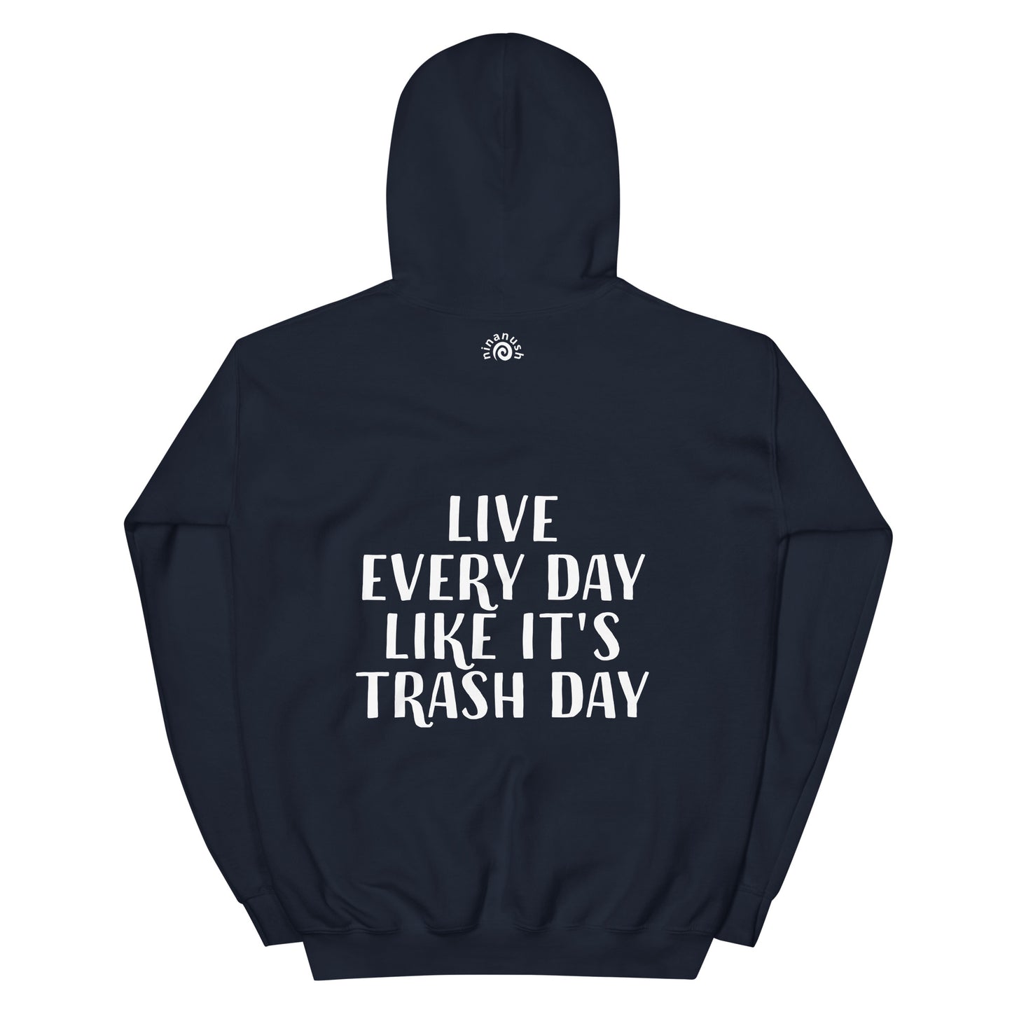 Navy blue inspirational animal quote hoodie for raccoon lovers -This funny raccoon quote hoodie is a unique raccoon sweatshirt with an inspirational message. This raccoon saying hoodie is cute, funny and just a little weird. A funny hoodie and the best gift for raccoon lover funny everyday streetwear. Wear this positive saying hoodie, be kind to all kinds and do what makes you smile.