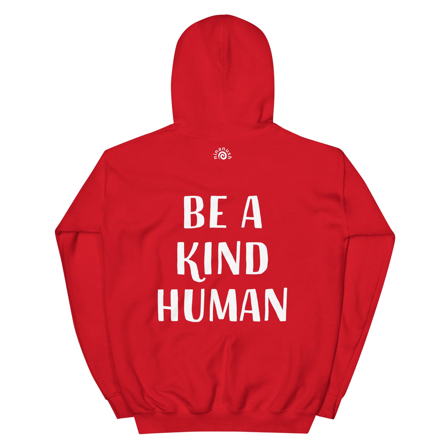 Red be a kind human inspirational saying hoodie - This Be A Kind Human hoodie is soft, cozy and made just for you. It's a comfortable hoodie with a meaningful message about being kind. The hoodie's inspirational quote is meant to inspire empathy and a reminder to do good and do our best. Wear this positive saying hoodie, be kind to all kinds and do what makes you smile.