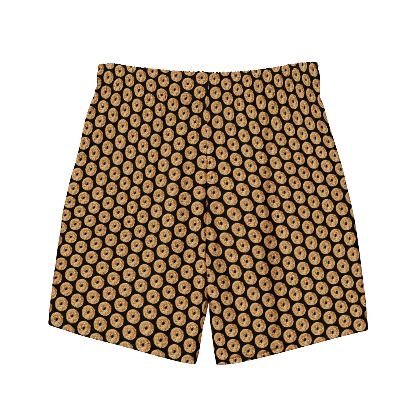 Recycled-swim-shorts-with-bagel-print