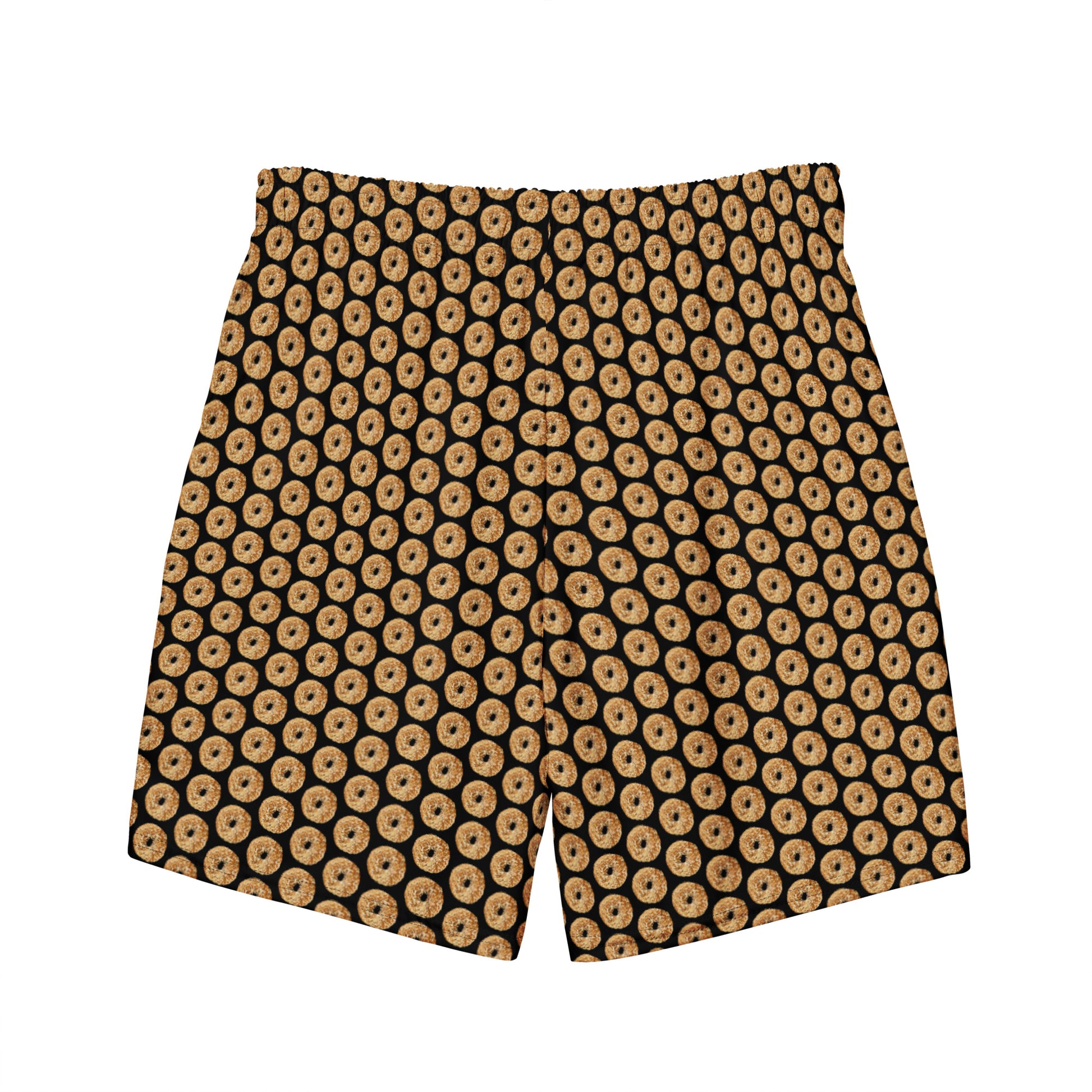 Recycled-swim-shorts-with-bagel-print