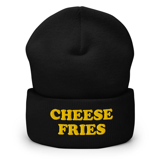 Black Cheese Fries Cuffed Beanie