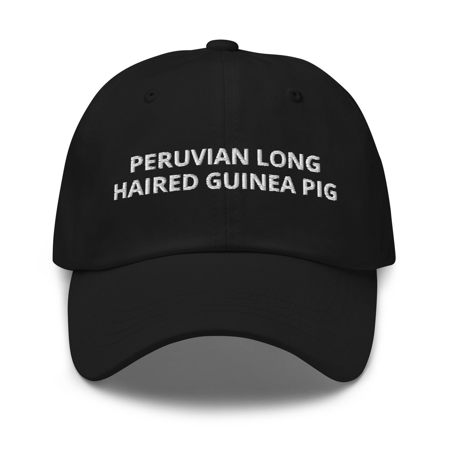 Black Peruvian Long Haired Guinea Pig Dad Hat