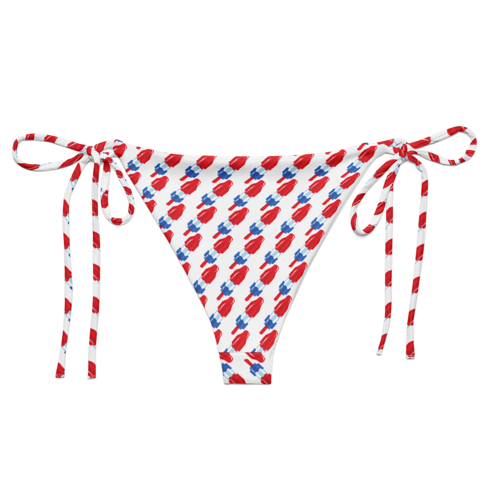 Classic Red, White & Blue Popsicle Recycled Bikini Bottom