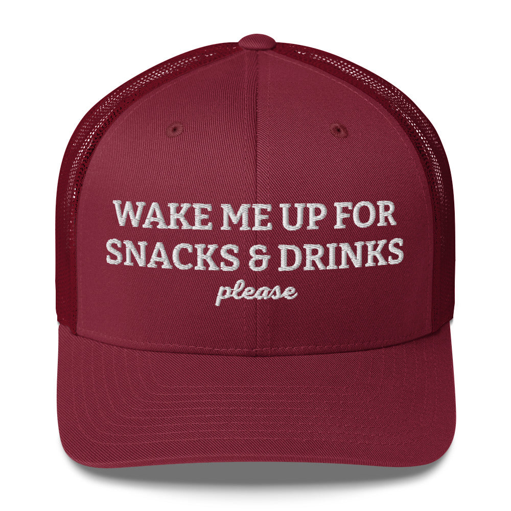 Cranberry - wake me up for snacks and drinks please trucker hat