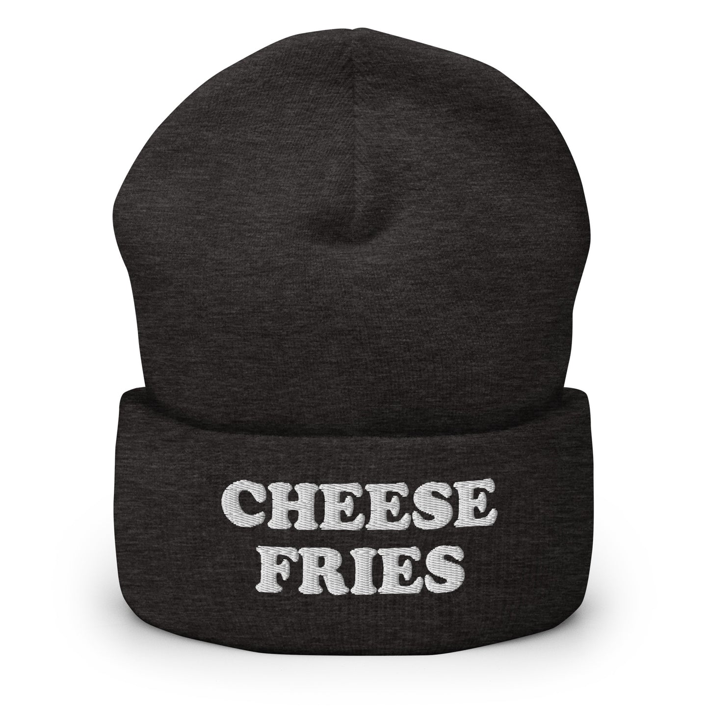 Dark Gray Cheese Fries Cuffed Beanie