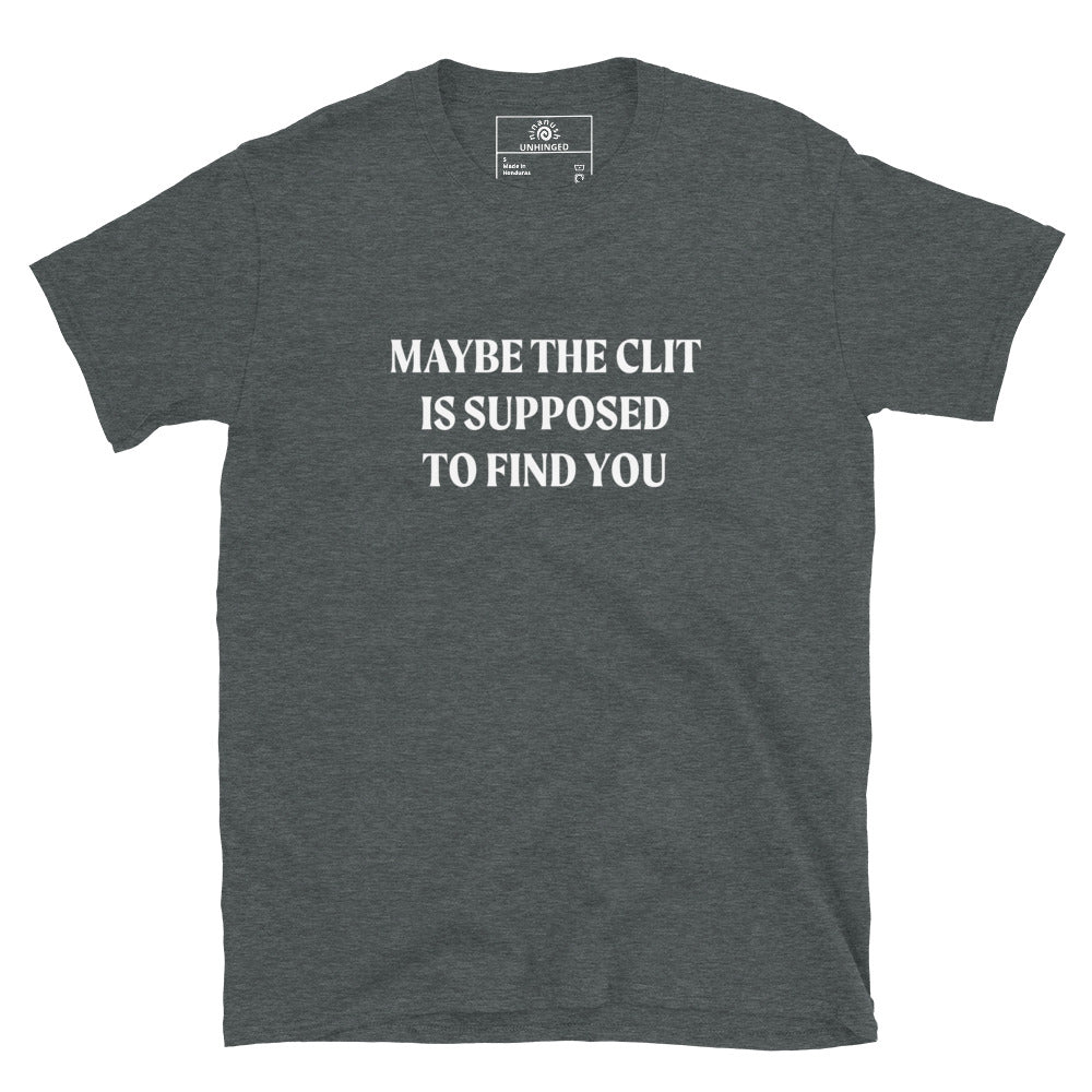 Gray Maybe the Clit Is Supposed to Find You Shirt