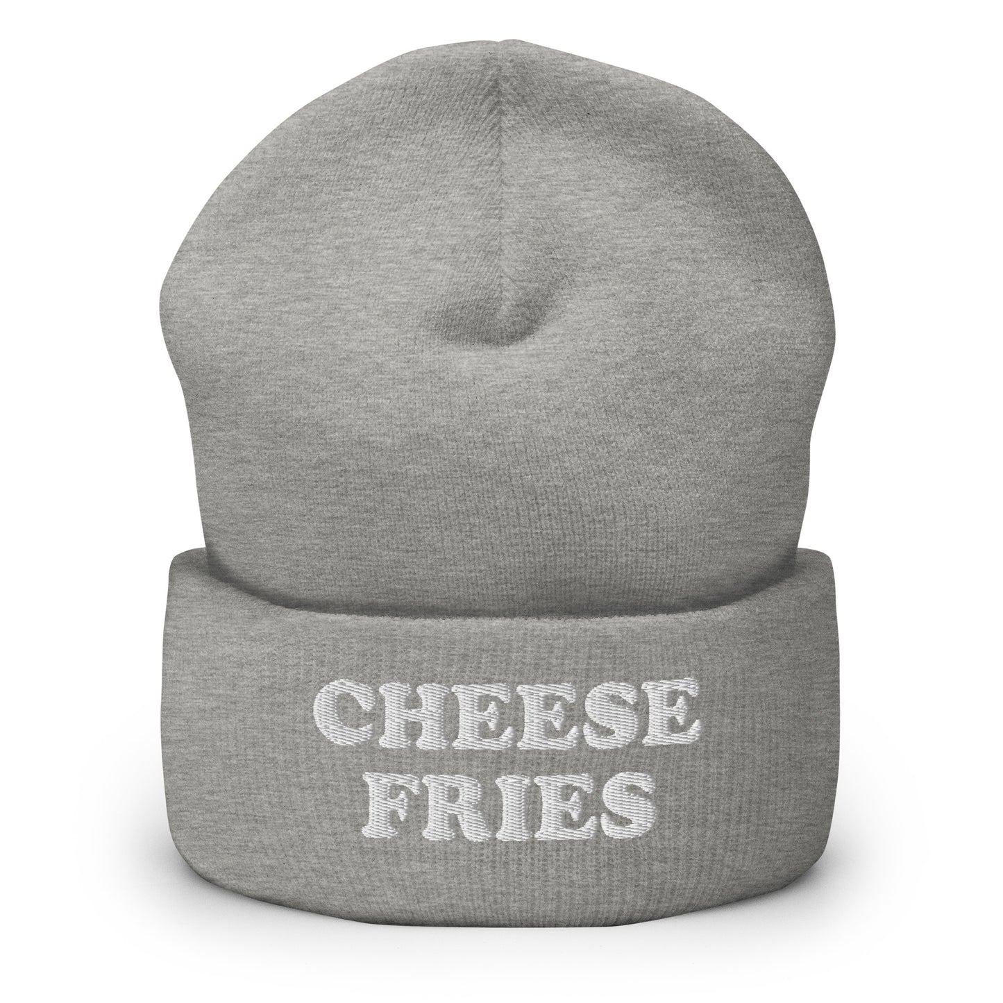 Gray Cheese Fries Cuffed Beanie