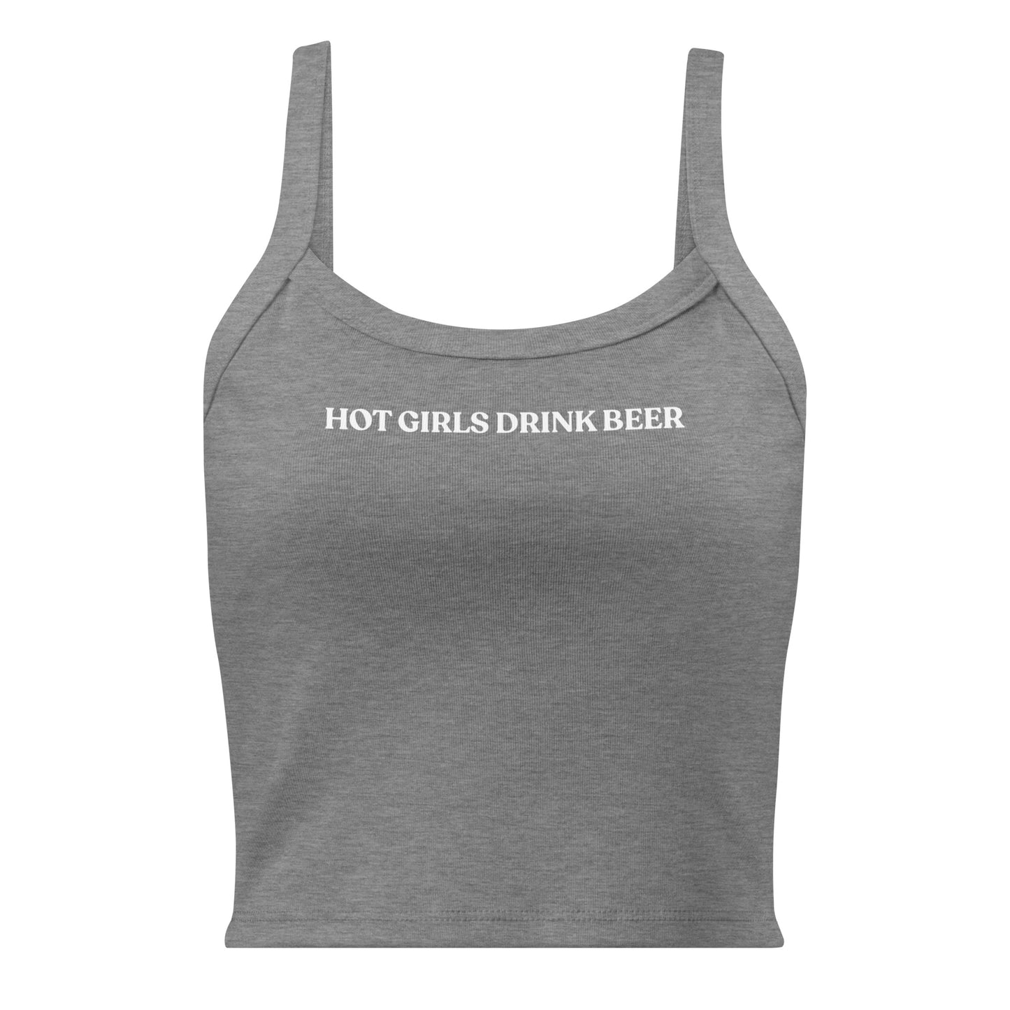 Gray Hot Girls Drink Beer Tank Top