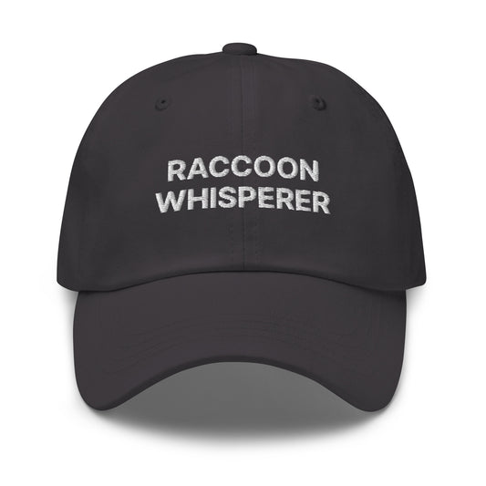 Gray Raccoon Whisperer Dad Hat