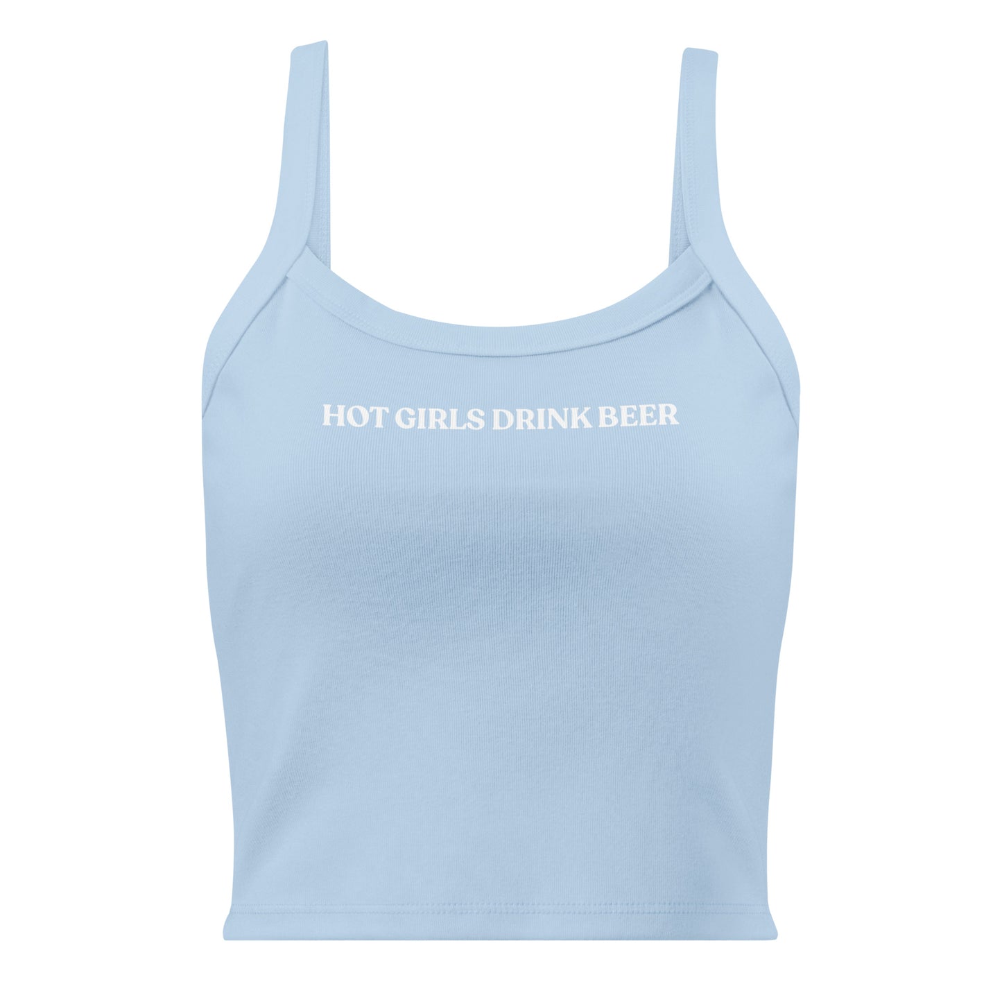 Light Blue Hot Girls Drink Beer Tank Top