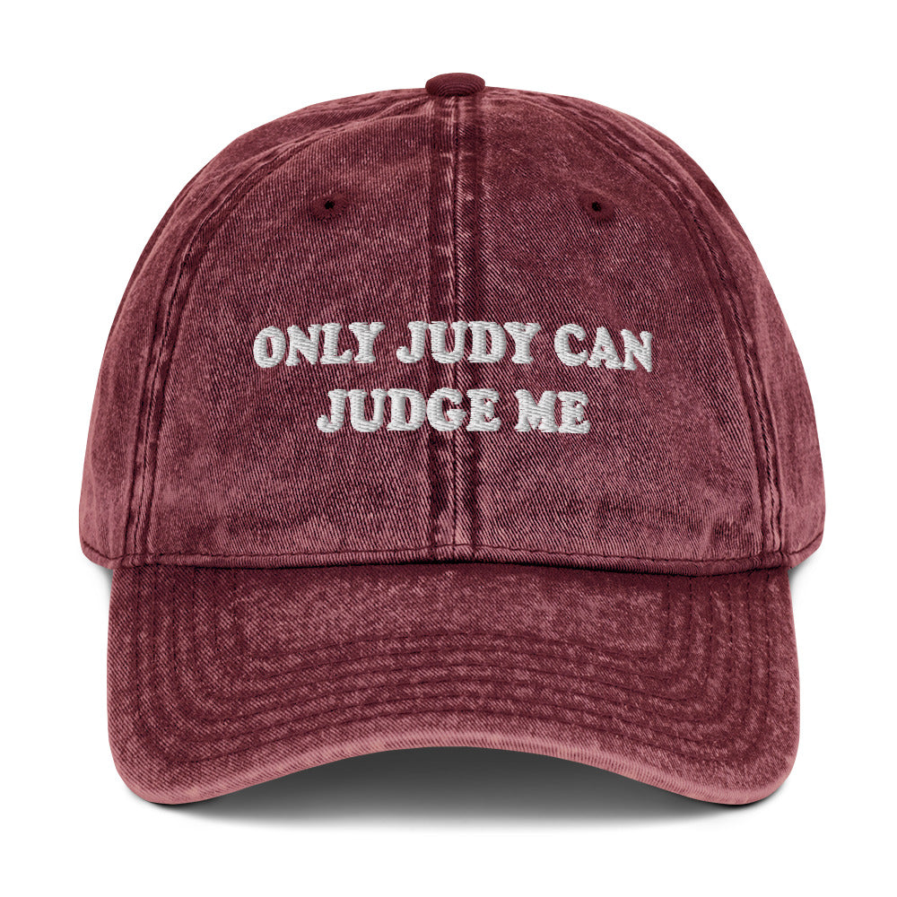 Maroon Only Judy Can Judge Me Vintage Dad Hat