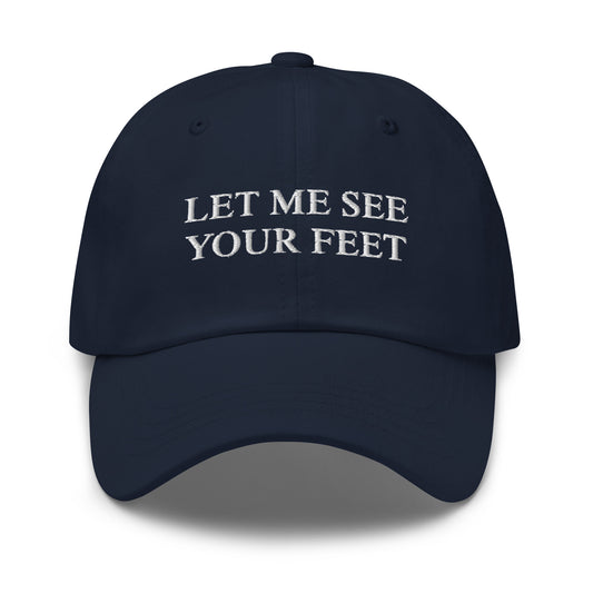 Navy Let me see your feet hat