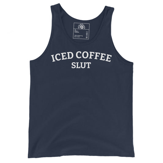 Navy Iced Coffee Slut Tank Top