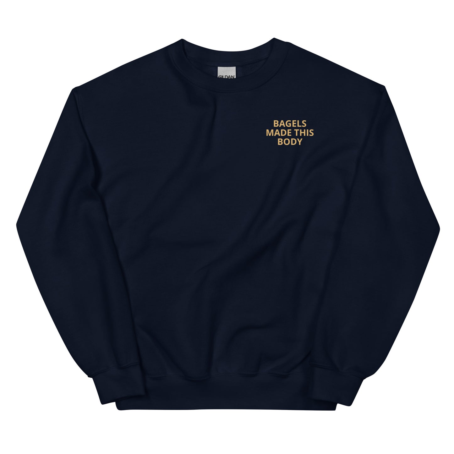 Navy Bagels Made This Body Sweatshirt Front 