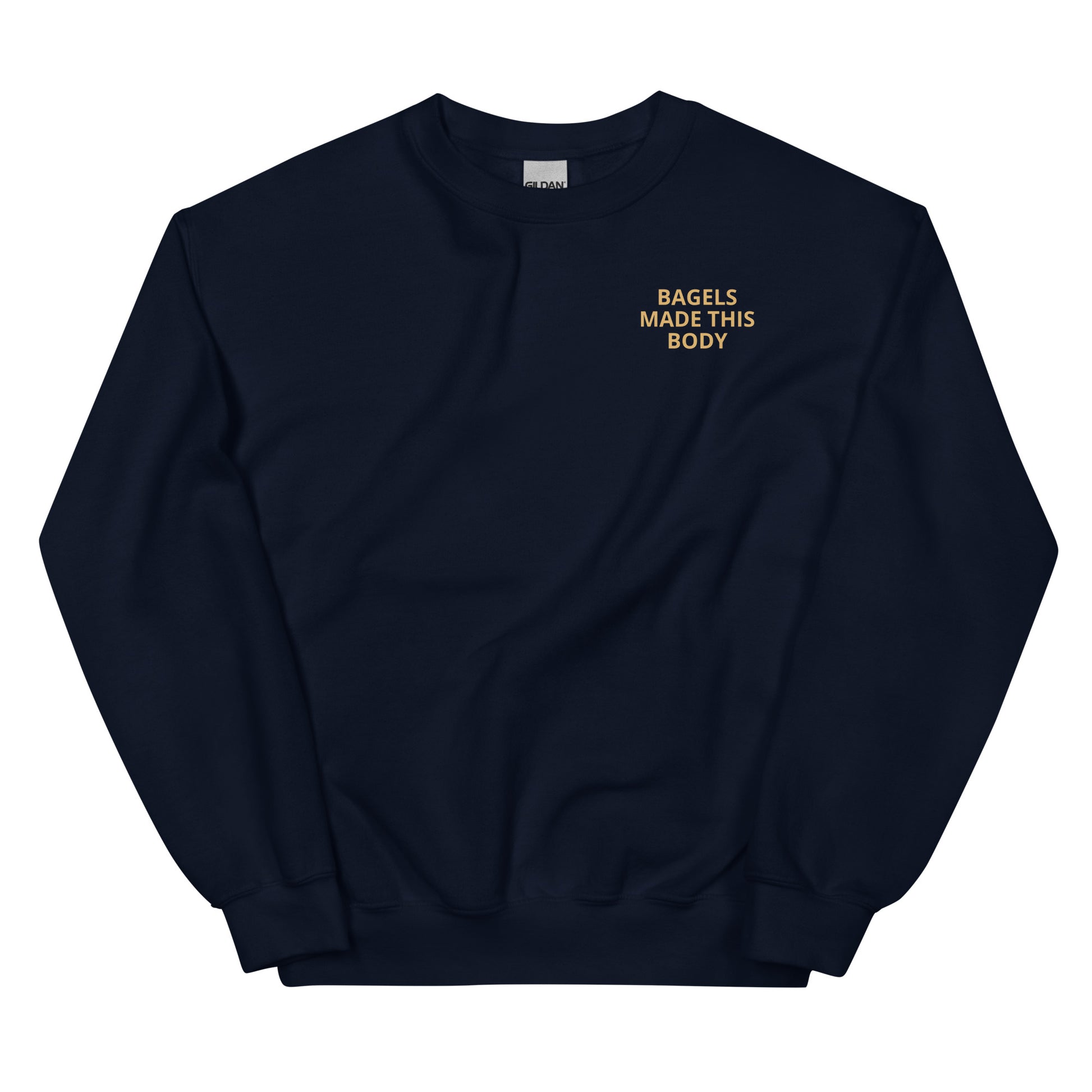 Navy Bagels Made This Body Sweatshirt Front 