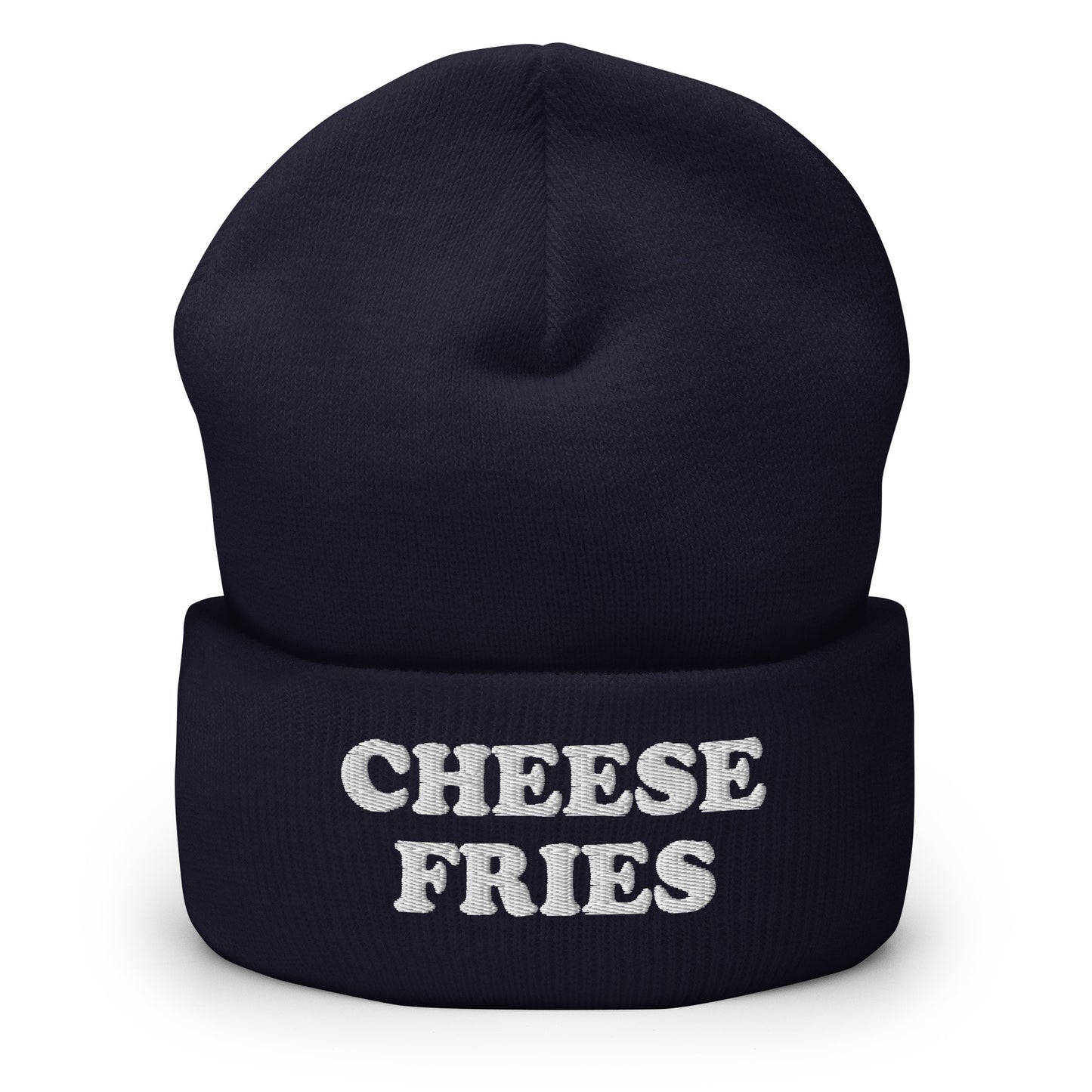 Navy Cheese Fries Cuffed Beanie