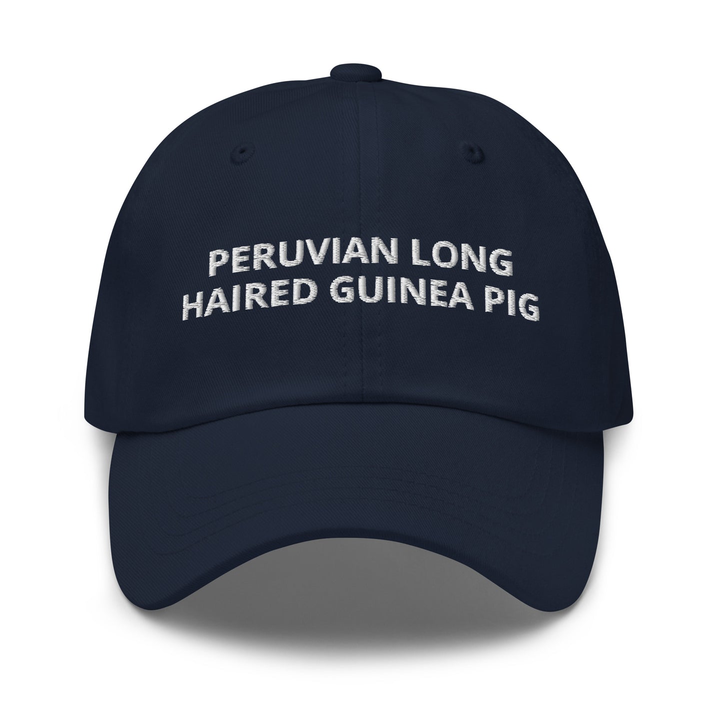 Navy Peruvian Long Haired Guinea Pig Dad Hat