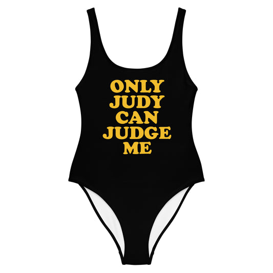 Only Judy Can Judge Me One-Piece Swimsuit mockup