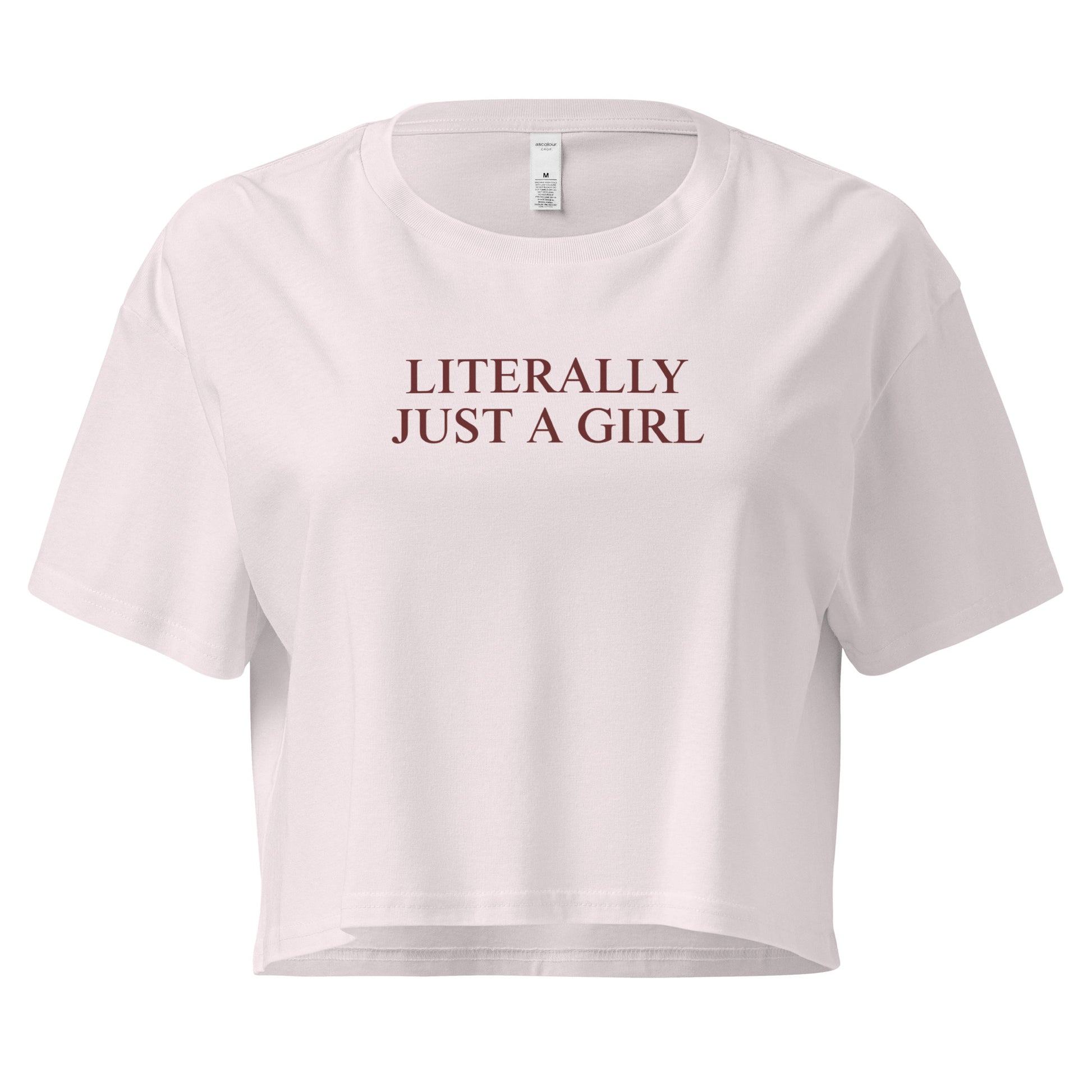 Orchid Color Literally Just A Girl Crop Top