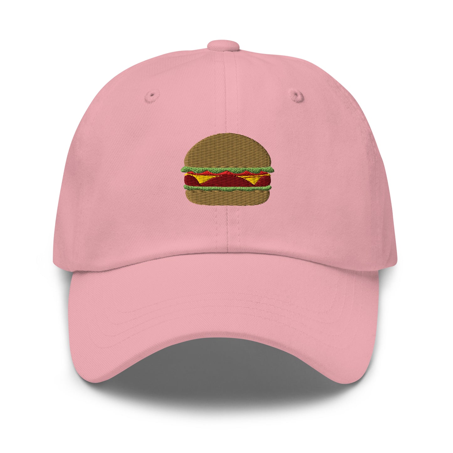 Pink Embroidered Burger Hat