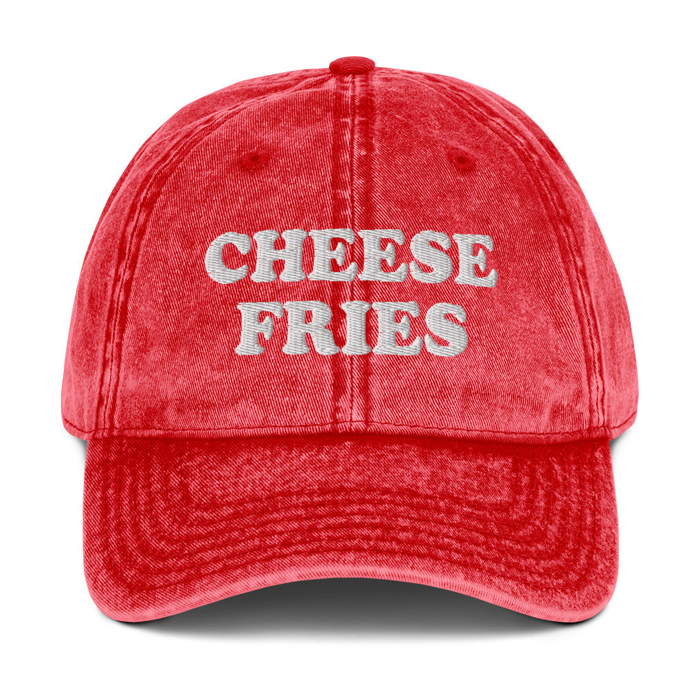Red Cheese Fries Vintage Dad Hat