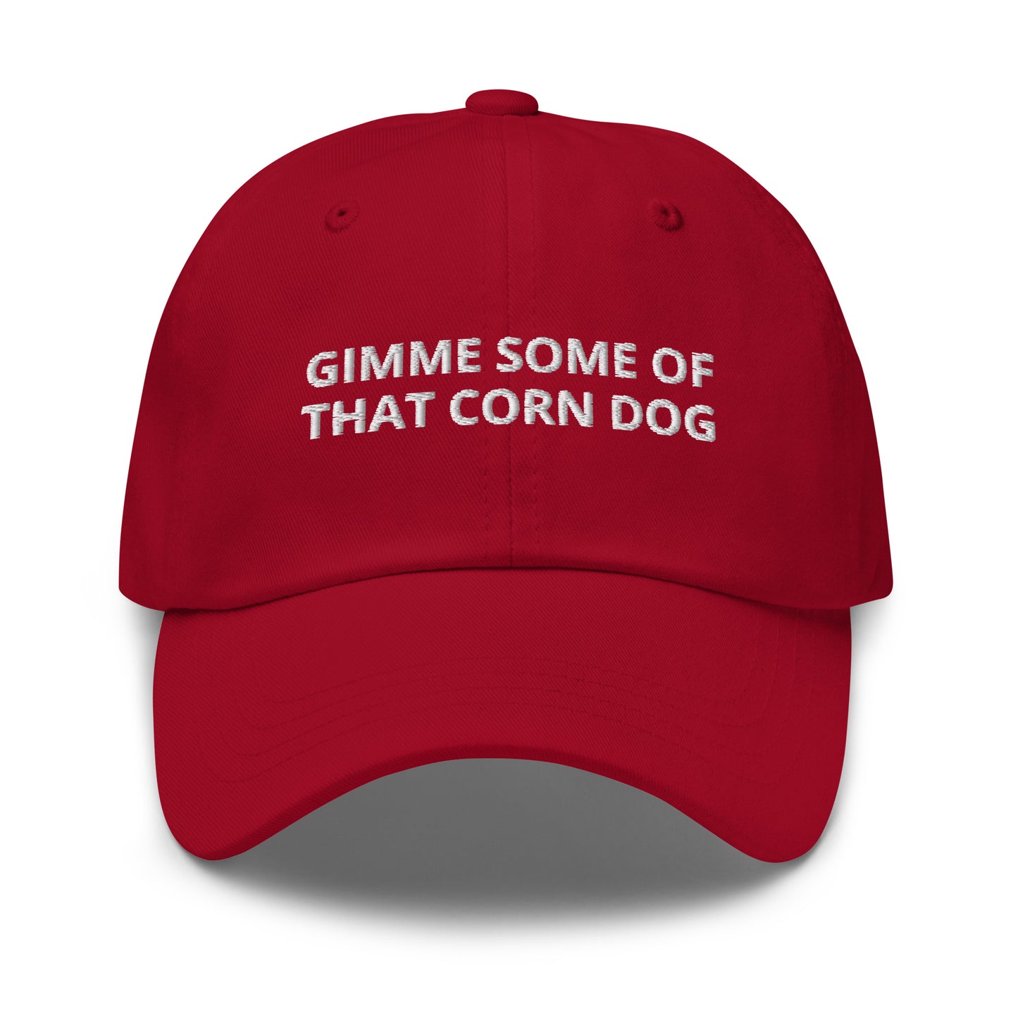 Red Gimme Some Of That Corn Dog Dad Hat