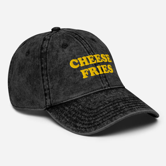 Gray Cheese Fries Vintage Dad Hat