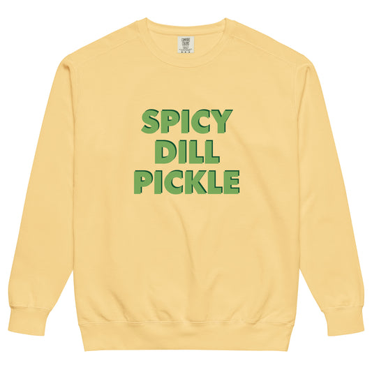 Yellow Spicy Dill Pickle Sweatshirt
