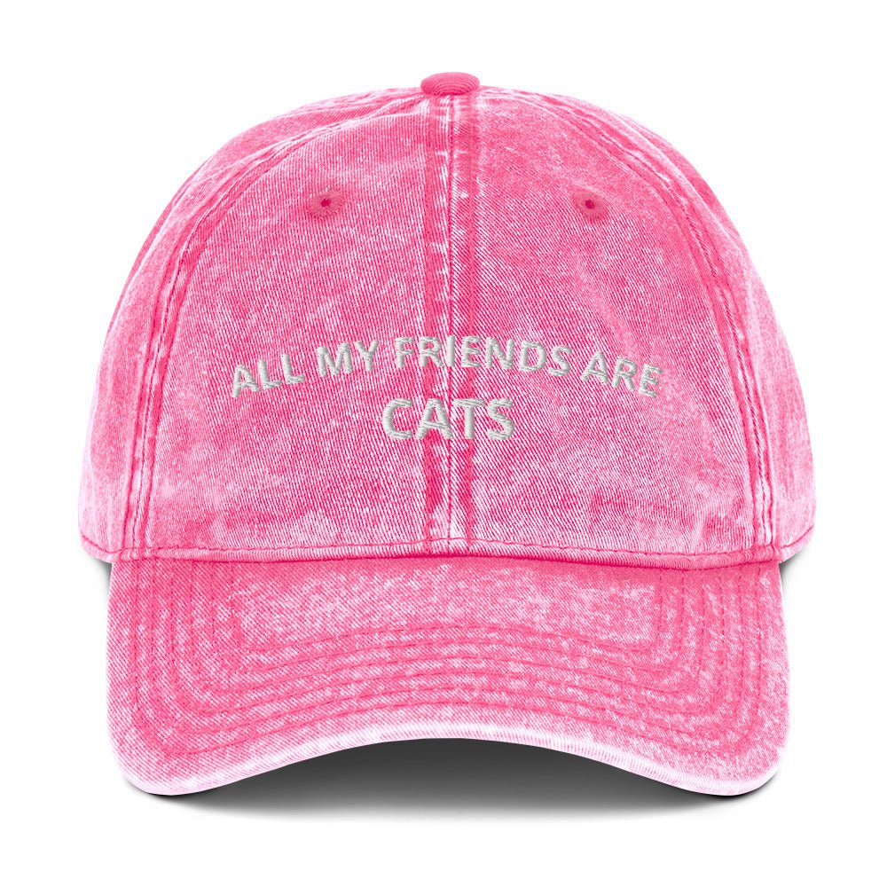 All My Friends Are Cats Vintage Dad Hat - ninanush
