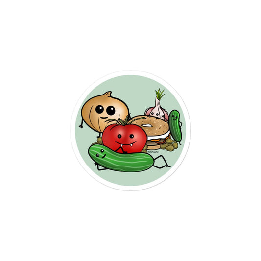 Bagel and Friends Sticker - ninanush
