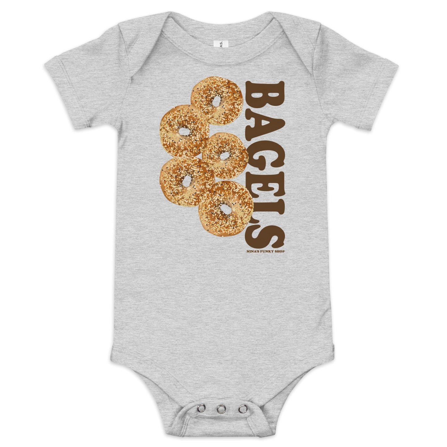 Bagels Baby Short Sleeve Onesie - ninanush