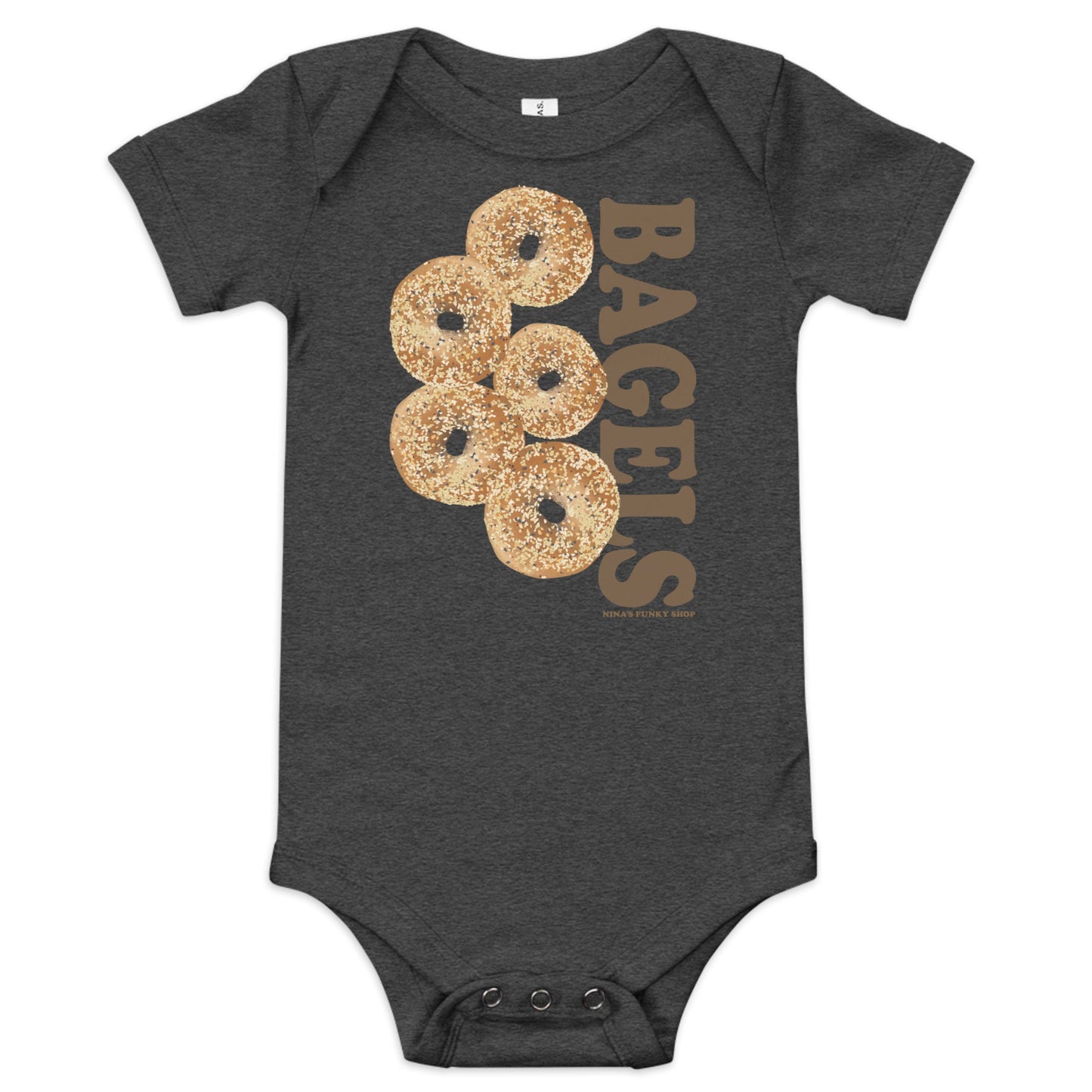 Bagels Baby Short Sleeve Onesie - ninanush