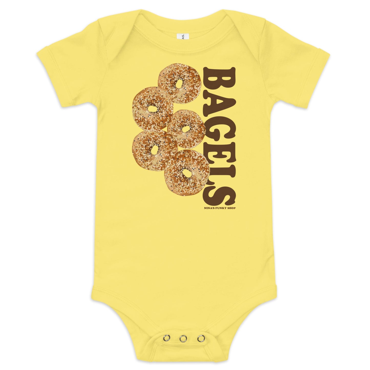 Bagels Baby Short Sleeve Onesie - ninanush