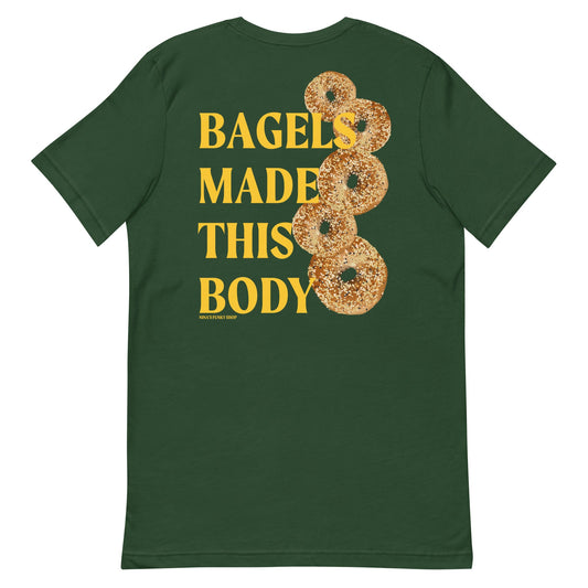 Bagels Made This Body T-Shirt - Colorful, Front And Back - ninanush