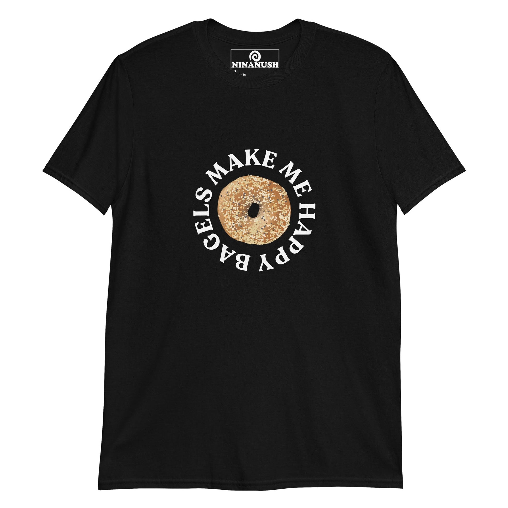 Bagels Make Me Happy T-Shirt - ninanush