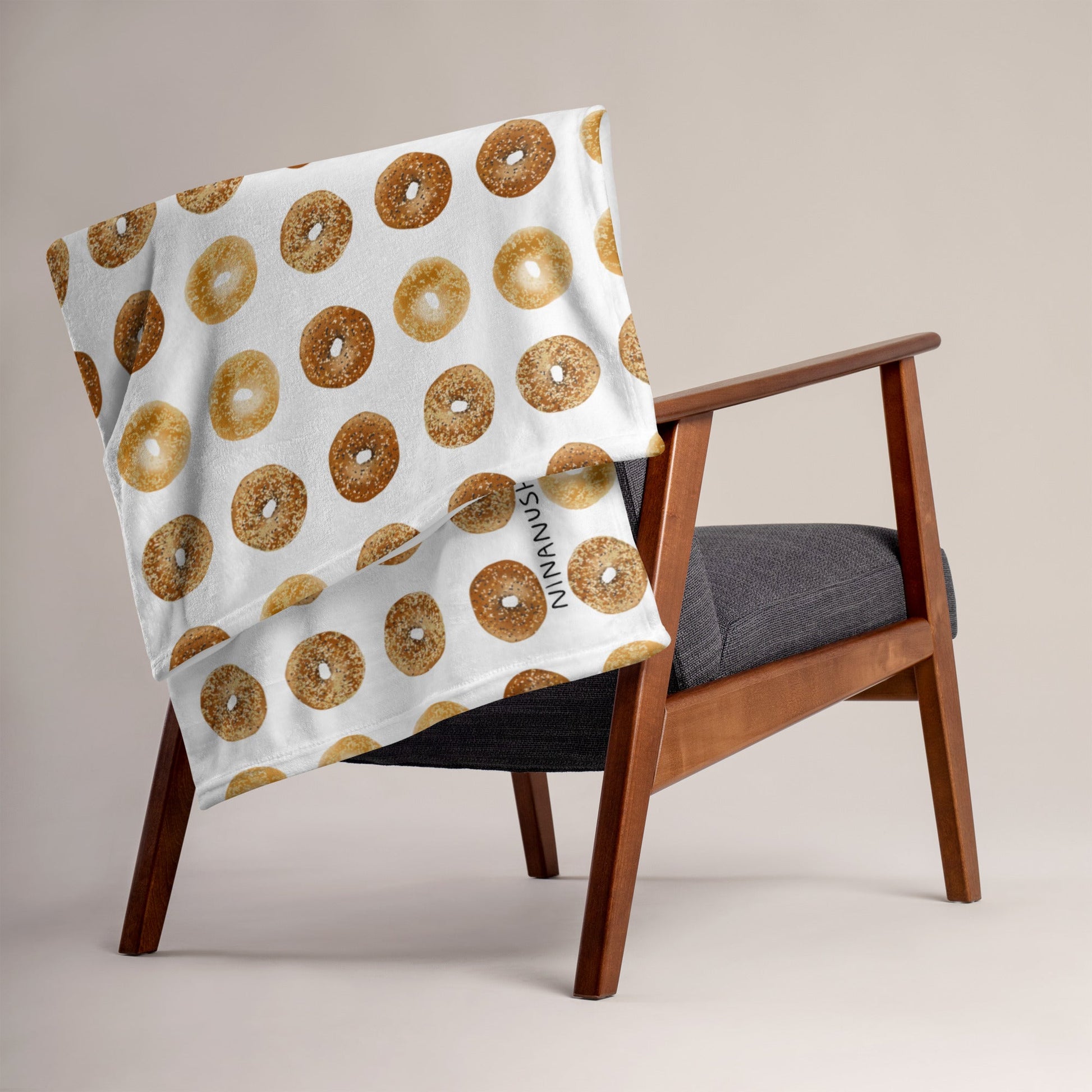 Bagels Throw Blanket - ninanush