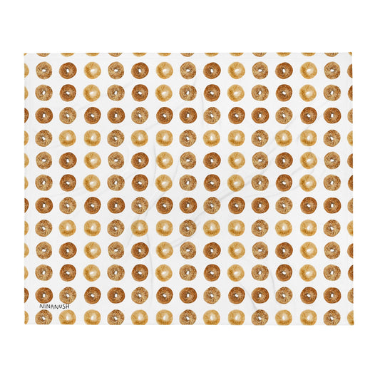 Bagels Throw Blanket - ninanush