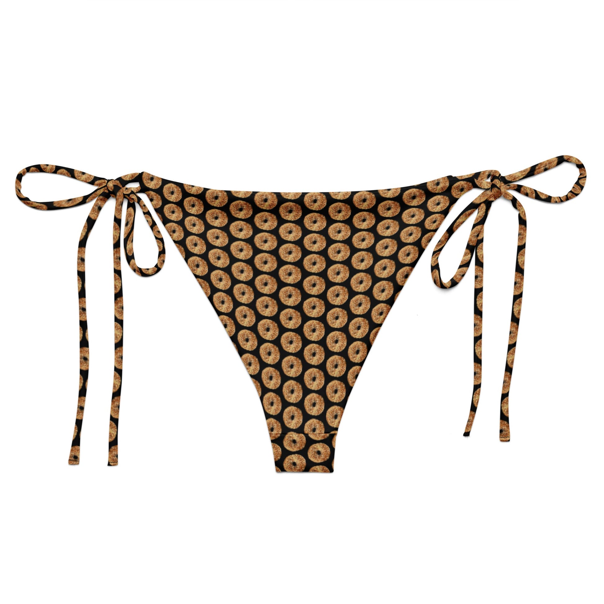 Black Everything Bagel Recycled Bikini Bottom - ninanush
