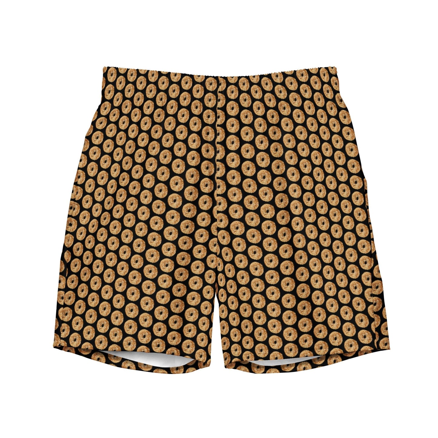 Black Everything Bagels Recycled Swim Shorts - ninanush