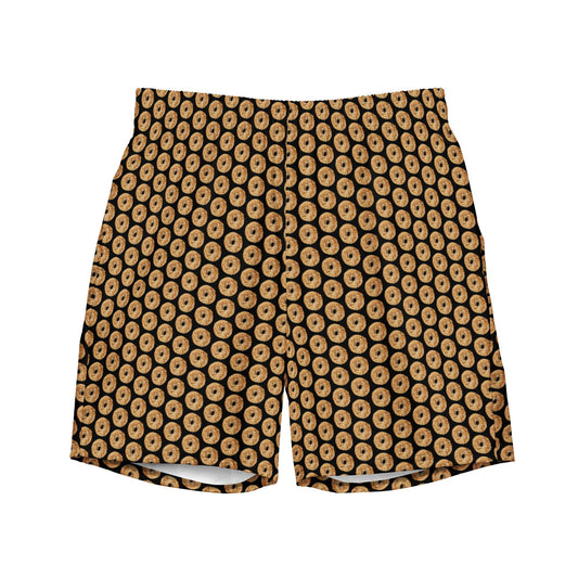 Black Everything Bagels Recycled Swim Shorts - ninanush