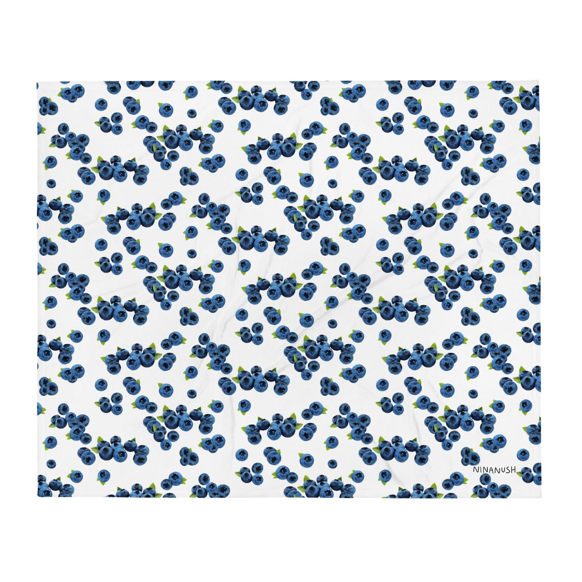 Blueberries Throw Blanket - ninanush