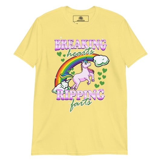 Breaking Hearts and Ripping Farts T-Shirt | Funny Graphic Tee - ninanush