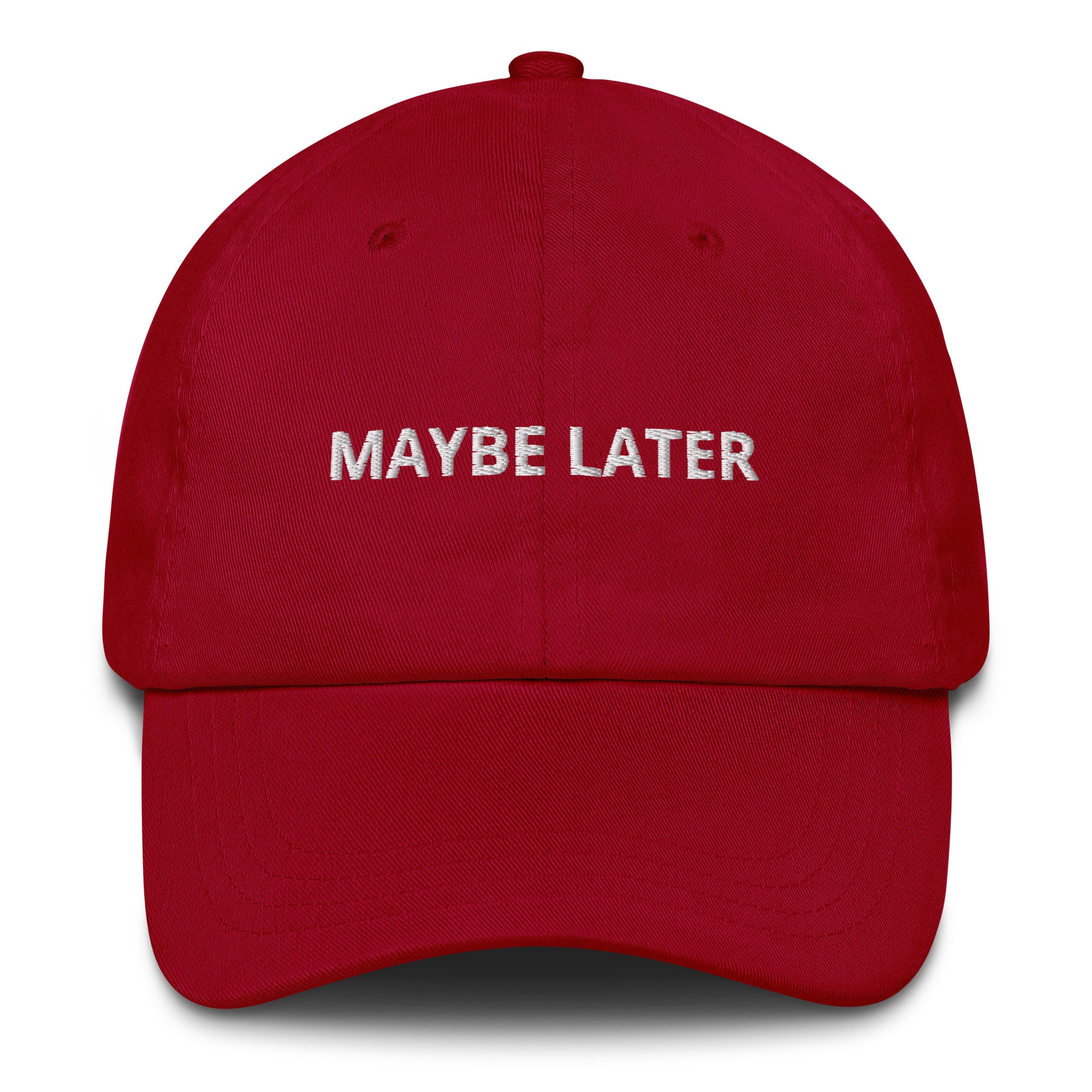 Red Black Maybe Later Hat
