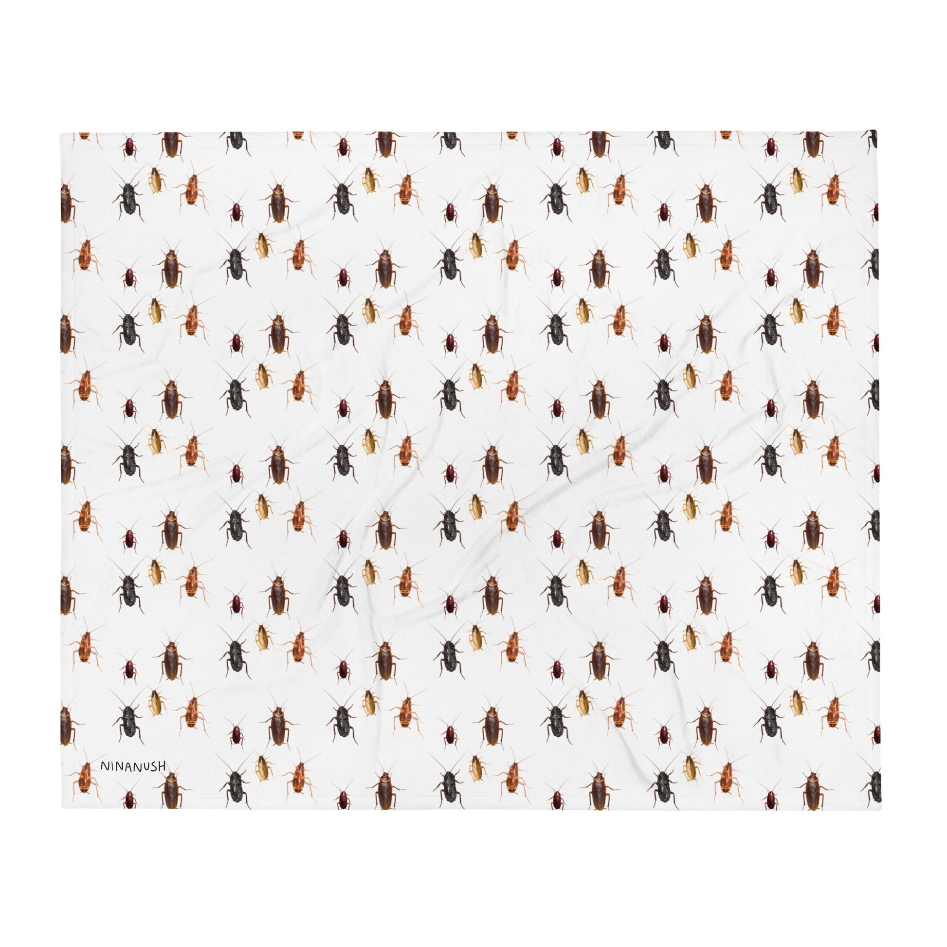 Cockroaches Throw Blanket - ninanush