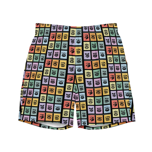 Colorful Raccoons Swim Shorts - ninanush