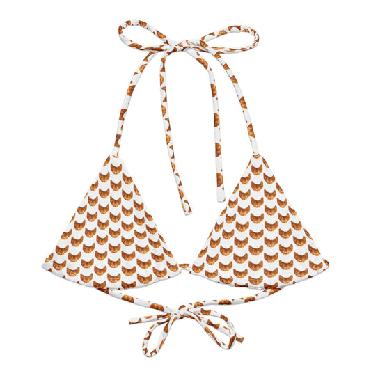 Croissant Recycled Bikini Top - ninanush